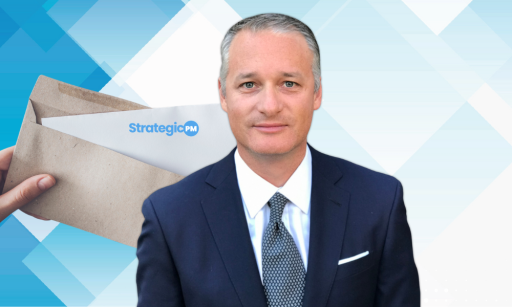 Peter McKenzie from RIncon Property Management and a hand opening an envelope with a letter from the future inside